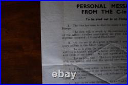 Montgomery D-Day Letter to Troops 1944 WWII. 21 Army Group, Original. Britain