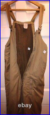 NOS 1942 WWII US Army Tanker Overalls King Kard Sz SM Wool Lined 13 Star Buttons