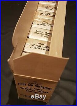 Nos Original Ww2 Us Army Box Of 10 Small First Aid Dressings Carlisle ...