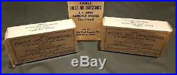 NOS Original WW2 US Army Box of 10 Small First Aid Dressings Carlisle Bandages