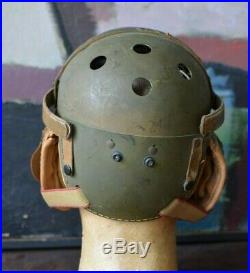 NOS Original WWII Tanker Helmet Armor US Army Rawlings 7 M38 M1938 USMC Tank