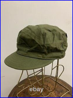 NOS US Army HBT Fatigue Hat Cap WWII, Dated 1941, Herringbone, Size 7 1/2, S-28