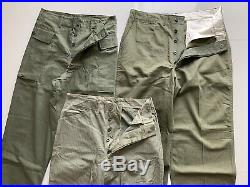 NOS Vintage 1940s WWII WW2 USMC, US ARMY, USN, HBT Pants