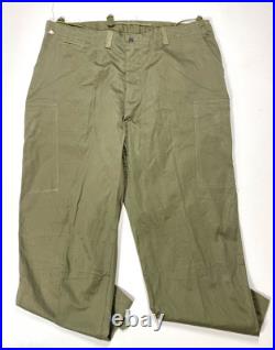 NOS WWII Cotton Field Trousers Size 46x32 HBT OD Green Cutter Tag Pants US Army