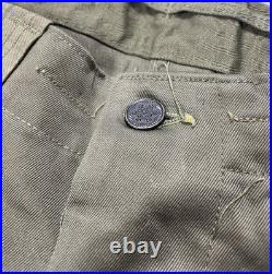 NOS WWII Cotton Field Trousers Size 46x32 HBT OD Green Cutter Tag Pants US Army
