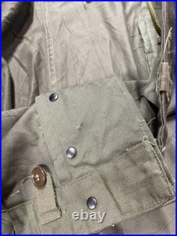 NOS WWII Cotton Field Trousers Size 46x32 HBT OD Green Cutter Tag Pants US Army