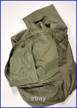 NOS WWII Cotton Field Trousers Size 46x32 HBT OD Green Cutter Tag Pants US Army