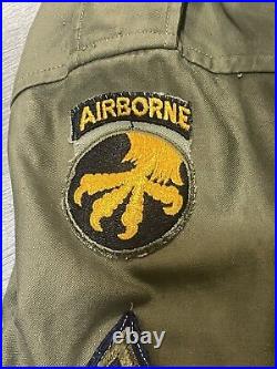 Named WW2 17th Airborne 2nd Army Veterans M-1943 Field Jacket