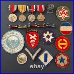 Named WWII Lot US Army Airborne Infantry Medals Paratrooper Patches Engraved GCM