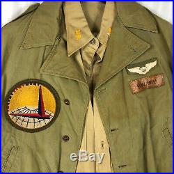 Named Wwii Army Air Corp Service Pilot Uniform & M41 Flight Jacket