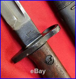 Near Mint Ww1 Ww2 British 303 Rifle Bayonet Scabbard Sword Army 1918 Sanderson