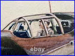 ORIGINAL 1941 P-51 MUSTANG Mark Painting ART WWII US ARMY AIR CORPS P51 Vintage