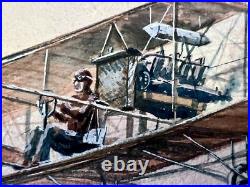 ORIGINAL 1941 P-51 MUSTANG Mark Painting ART WWII US ARMY AIR CORPS P51 Vintage