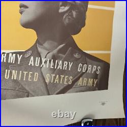 ORIGINAL 27 x 22 WWII WAAC Our War Women's Army Auxiliary Corps Poster Women