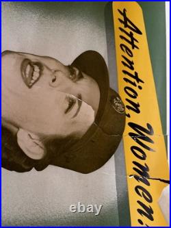 ORIGINAL 37 x 25 WWII Join the WAAC Women's Army Auxiliary Corps Poster Women