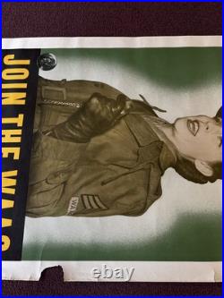ORIGINAL 37 x 25 WWII Join the WAAC Women's Army Auxiliary Corps Poster Women