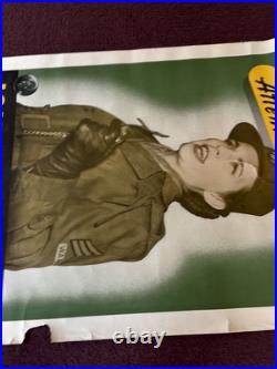ORIGINAL 37 x 25 WWII Join the WAAC Women's Army Auxiliary Corps Poster Women