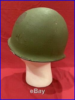 ORIGINAL Early WWII Front Seam McCord M1 Helmet US Army Swivel Bale Steel Pot