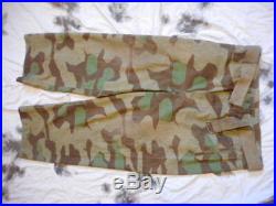 ORIGINAL GENUINE WW2 GERMAN army heer TAILOR MADE SPLINTER TARN CAMO TROUSERS