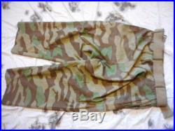 ORIGINAL GENUINE WW2 GERMAN army heer TAILOR MADE SPLINTER TARN CAMO TROUSERS