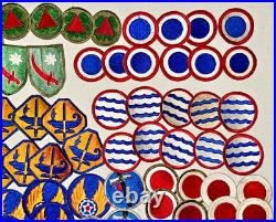 ORIGINAL LARGE GROUP LOT OF 127 WWII US Army Military Patches #10