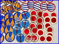 ORIGINAL LARGE GROUP LOT OF 127 WWII US Army Military Patches #10