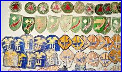 ORIGINAL LARGE GROUP LOT OF 127 WWII US Army Military Patches #10