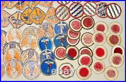 ORIGINAL LARGE GROUP LOT OF 127 WWII US Army Military Patches #10
