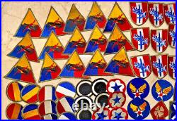 ORIGINAL LARGE GROUP LOT OF 130 WWII US Army Military Patches #4