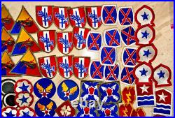 ORIGINAL LARGE GROUP LOT OF 130 WWII US Army Military Patches #4