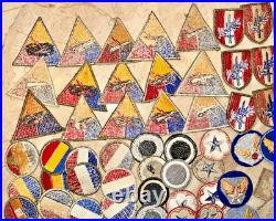 ORIGINAL LARGE GROUP LOT OF 130 WWII US Army Military Patches #4