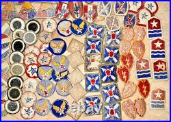 ORIGINAL LARGE GROUP LOT OF 130 WWII US Army Military Patches #4