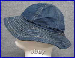 ORIGINAL VINTAGE 1930's-40's WW2 WWII MILITARY US ARMY M-37 DENIM HAT CAP