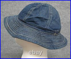 ORIGINAL VINTAGE 1930's-40's WW2 WWII MILITARY US ARMY M-37 DENIM HAT CAP