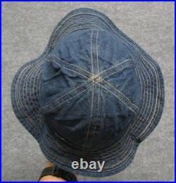 ORIGINAL VINTAGE 1930's-40's WW2 WWII MILITARY US ARMY M-37 DENIM HAT CAP