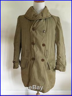 ORIGINAL VINTAGE 1940's WW2 US ARMY MACKINAW JEEP JACKET COAT MEN'S SIZE MEDIUM