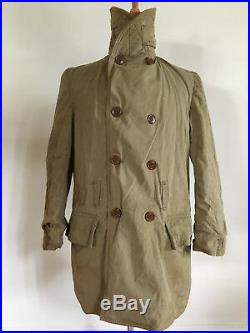 ORIGINAL VINTAGE 1940's WW2 US ARMY MACKINAW JEEP JACKET COAT MEN'S SIZE MEDIUM