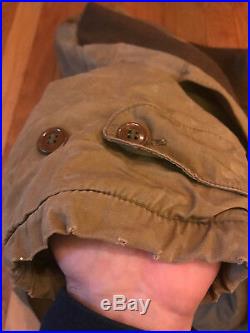 ORIGINAL VINTAGE 1940's WW2 US ARMY MACKINAW JEEP JACKET COAT MEN'S SIZE MEDIUM