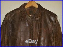 ORIGINAL VTG 1940s WWII TYPE A-2 LEATHER FLIGHT JACKET U. S. ARMY AIR CORPS AERO