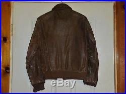 ORIGINAL VTG 1940s WWII TYPE A-2 LEATHER FLIGHT JACKET U. S. ARMY AIR CORPS AERO