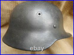 ORIGINAL WW2 GERMAN ARMY / ELITE WSS m40 STEEL COMBAT HELMET none decal