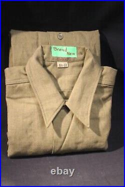 ORIGINAL/WW2 U. S. ARMY WOOL SHIRT WITH GAS FLAP BRAND/NEW size151/2X33-A-OK