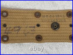 ORIGINAL WW2 US ARMY WEB BELT With FIRST AID & BANDAGE RED AND AMNO. 45 POUNCH