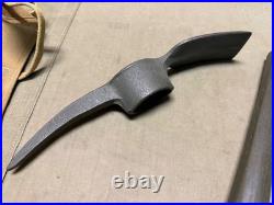 ORIGINAL WWI WWII US ARMY M1910 PICK AXE MATTOCK & CARRIER- US stamped