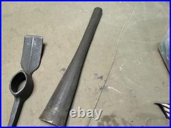 ORIGINAL WWI WWII US ARMY M1910 PICK AXE MATTOCK & CARRIER- US stamped