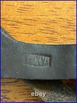 ORIGINAL WWII German Army 1937 Entrenching Tool Leather Cover Open Front & Rear