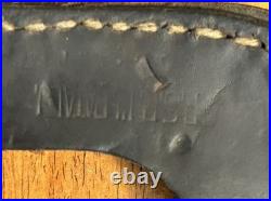 ORIGINAL WWII German Army 1937 Entrenching Tool Leather Cover Open Front & Rear