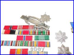 ORIGINAL WWII Korean War US Army Lt. Colonel Insignia Ribbons CIB Lot Group