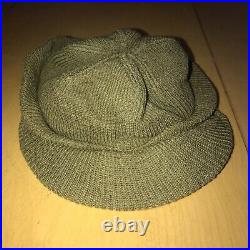 ORIGINAL WWII M1941 RADAR JEEP US ARMY WOOL KNIT HAT small NICE SHAPE