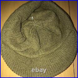 ORIGINAL WWII M1941 RADAR JEEP US ARMY WOOL KNIT HAT small NICE SHAPE